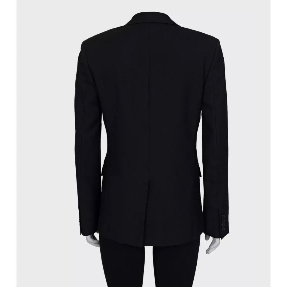 Saint Laurent Black Wool Jacket - Women's IT44/L pre-owned