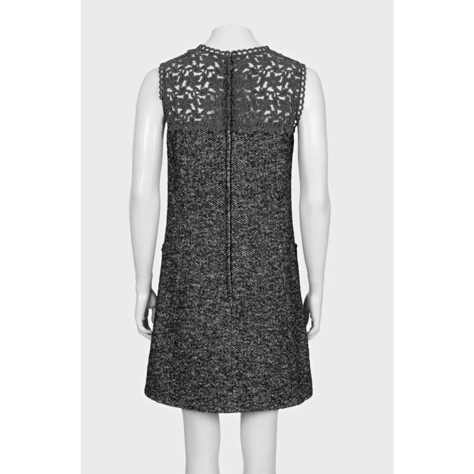 Dolce & Gabbana Gray Straight-Cut Dress Sz.M Pre-owned