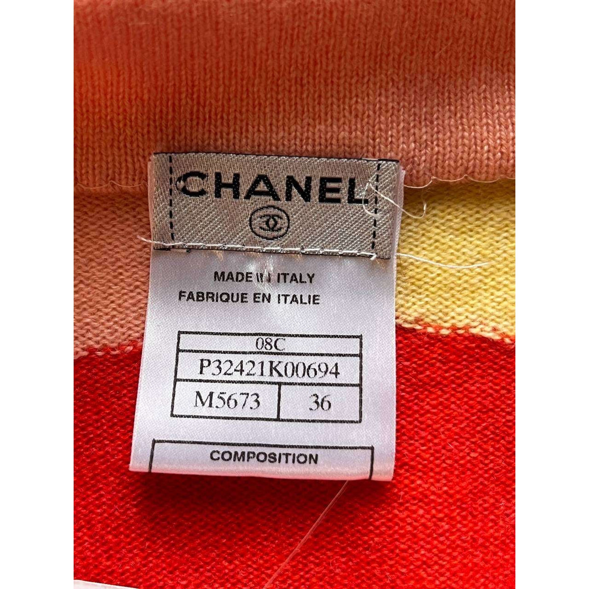 NWOT Chanel Multicolor Cashmere Airplane Embroidered Sweater IT 36 Pre-owned