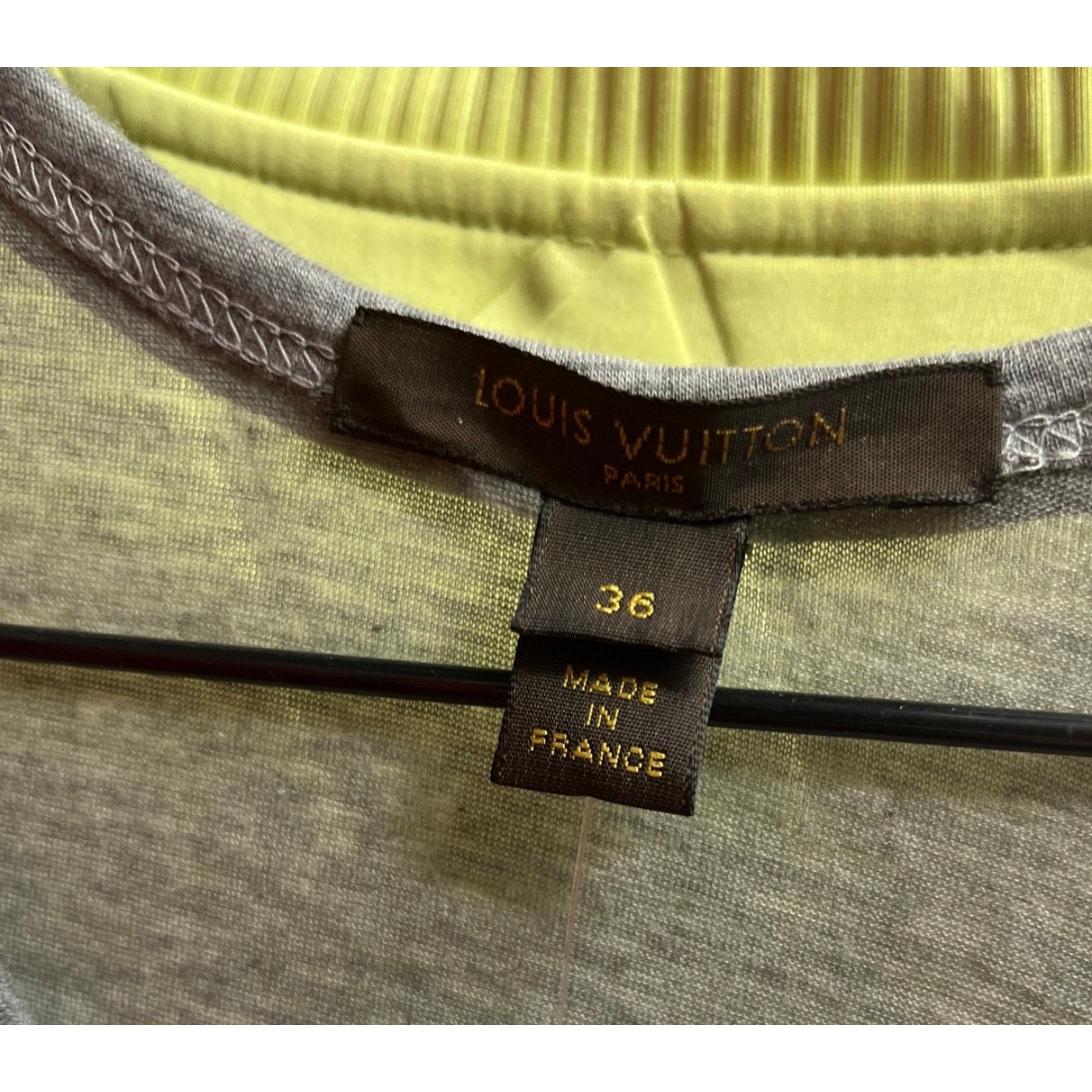 Louis Vuitton Gray Pleated Tank Top - Size 36/S pre-owned