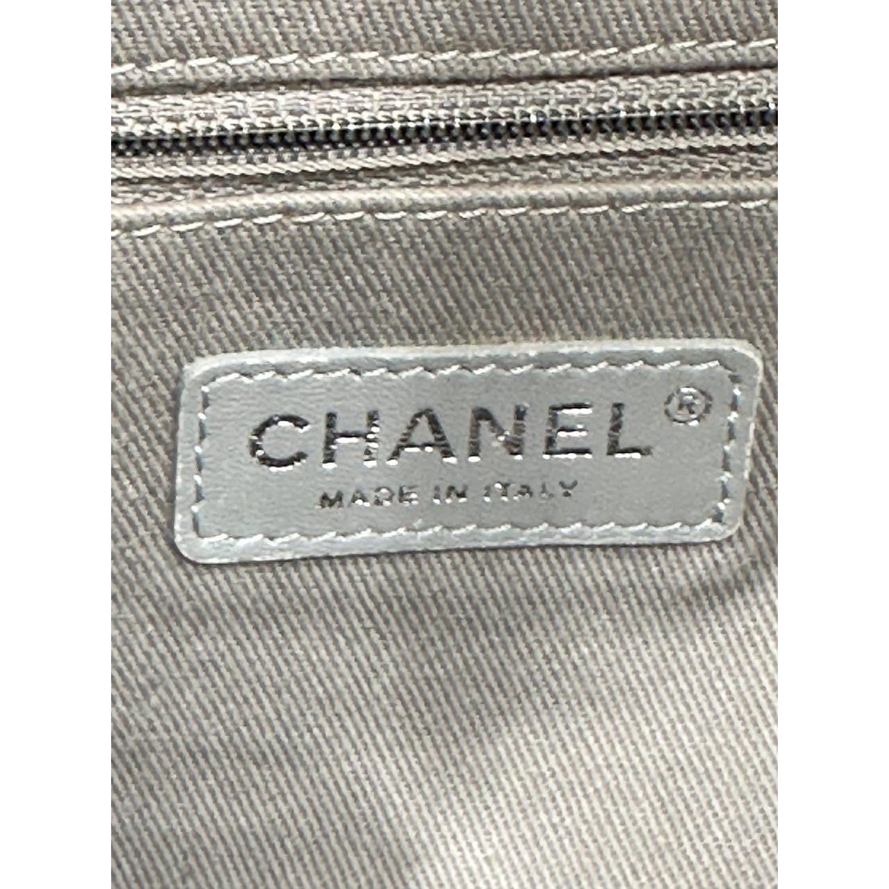 Chanel Graffiti Canvas & Leather Backpack Beige Pre-owned