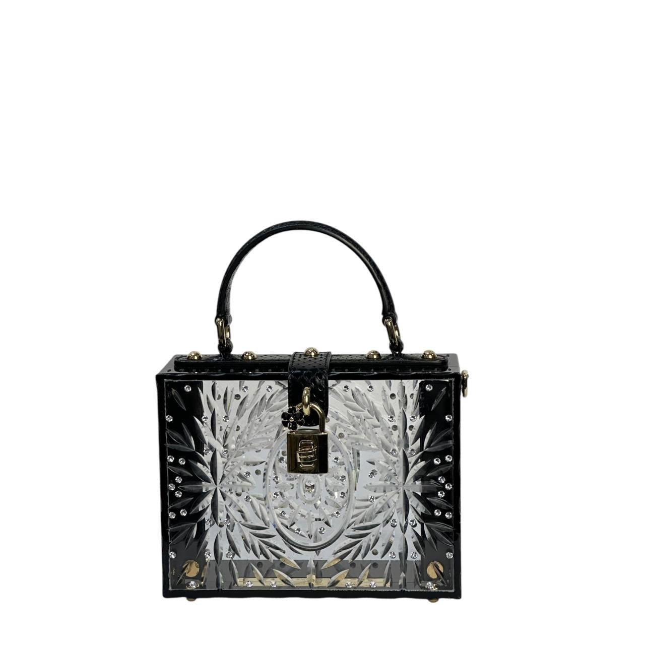 DOLCE & GABBANA Sicily Clear Plexiglass Cinderella Clutch Pre-owned