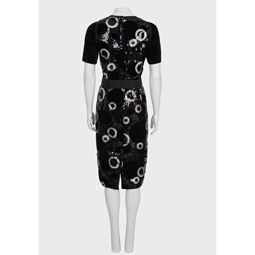 Dolce & Gabbana Sequin Print Cocktail Dress Sz.44 Pre-owned