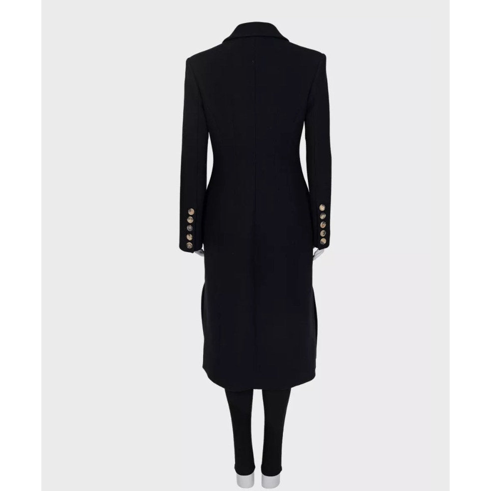 Khaite Black Wool Tailored Coat - Size US 4 / S pre-owned