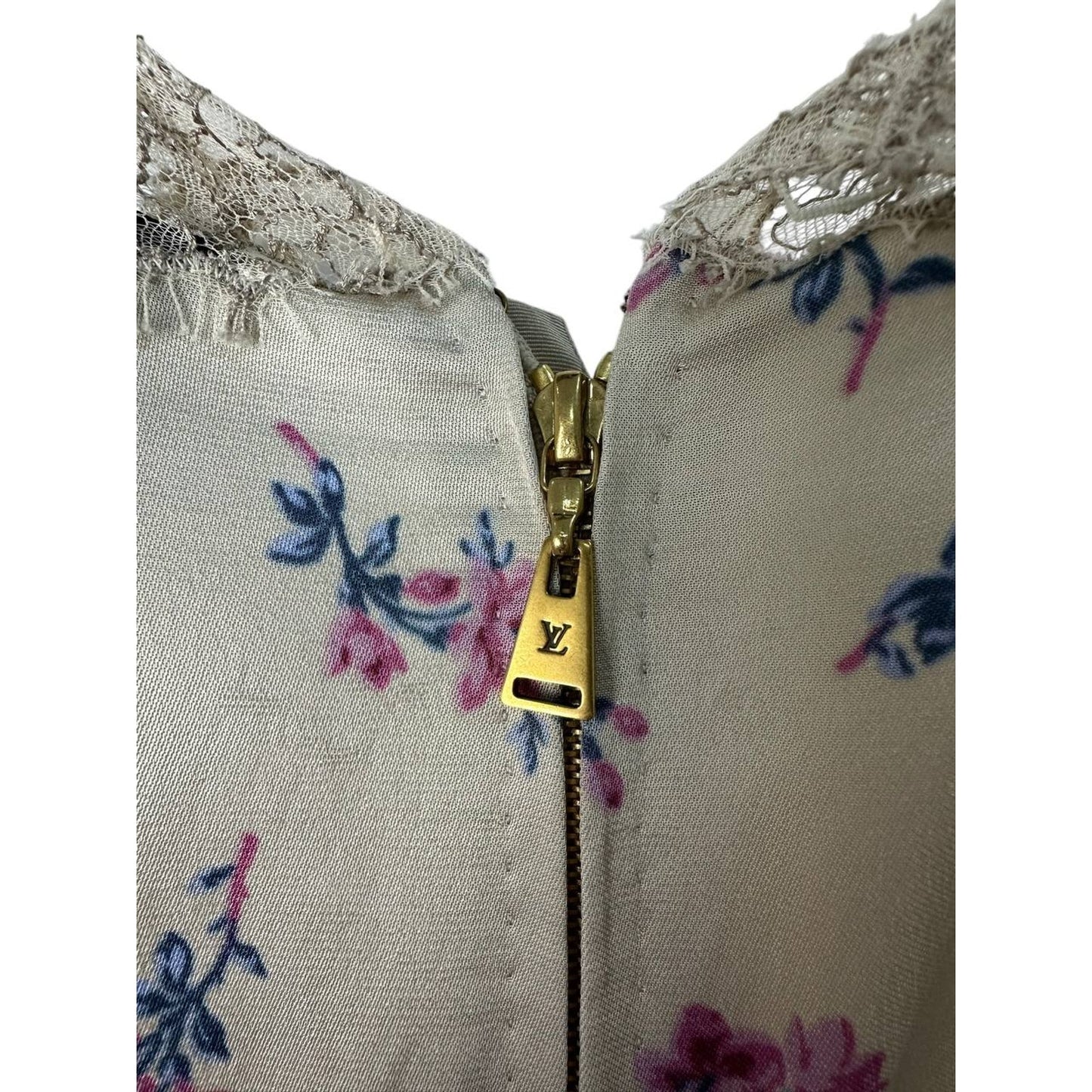 Louis Vuitton Floral Print Lace Dress Sz.36 Pre-owned