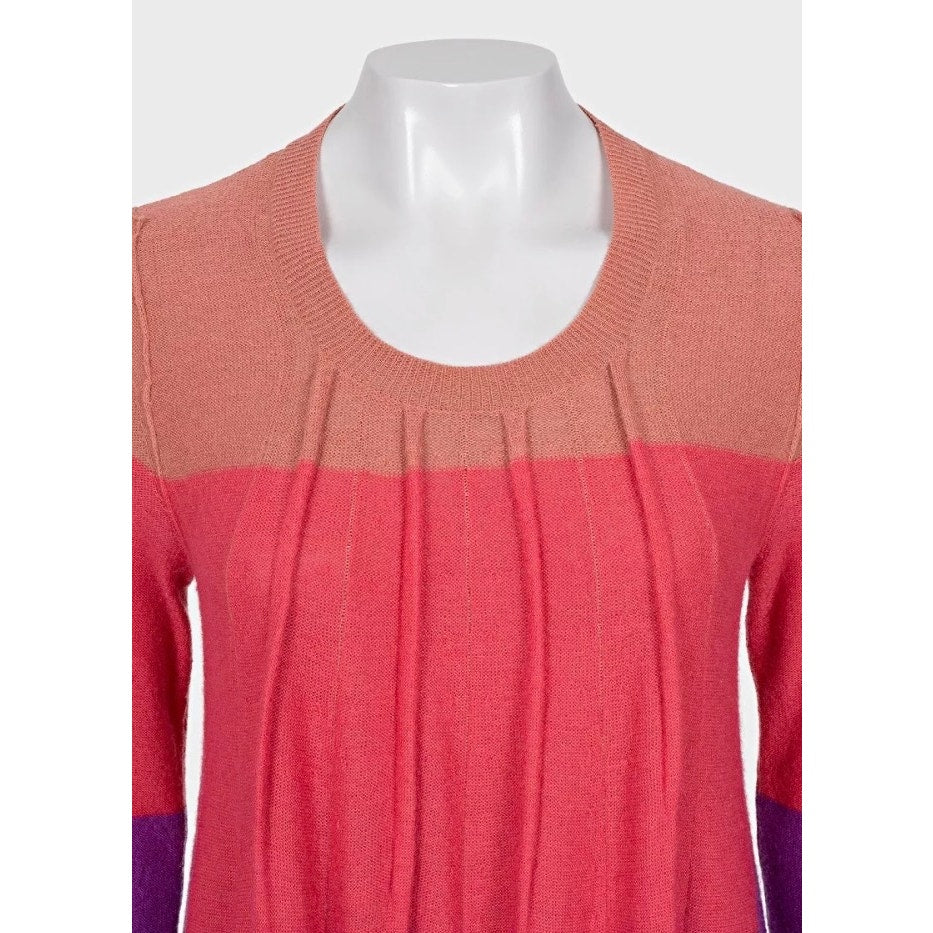 Sonia Rykiel Striped Wool Mohair Dress - Size XL Pre-owned