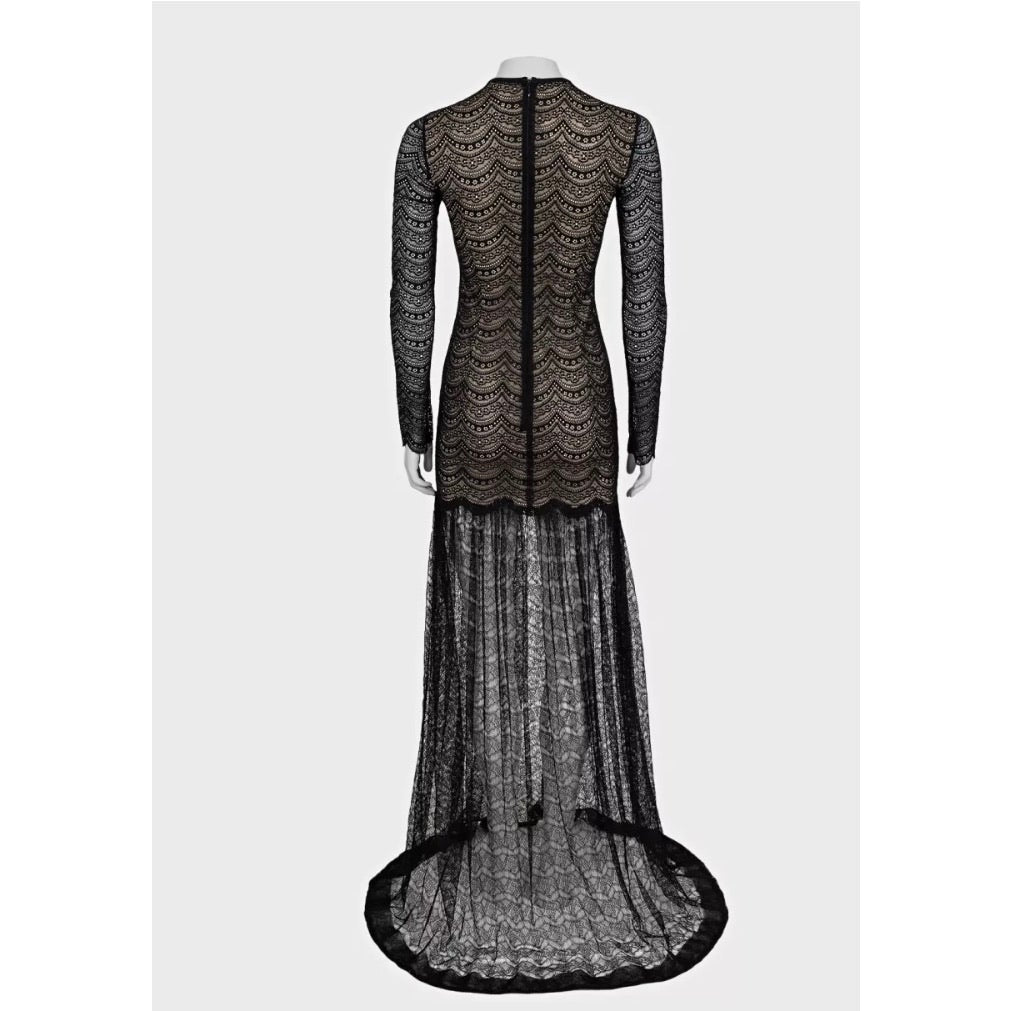 Alessandra Rich Black Maxi Dress Sz.40 Pre-owned