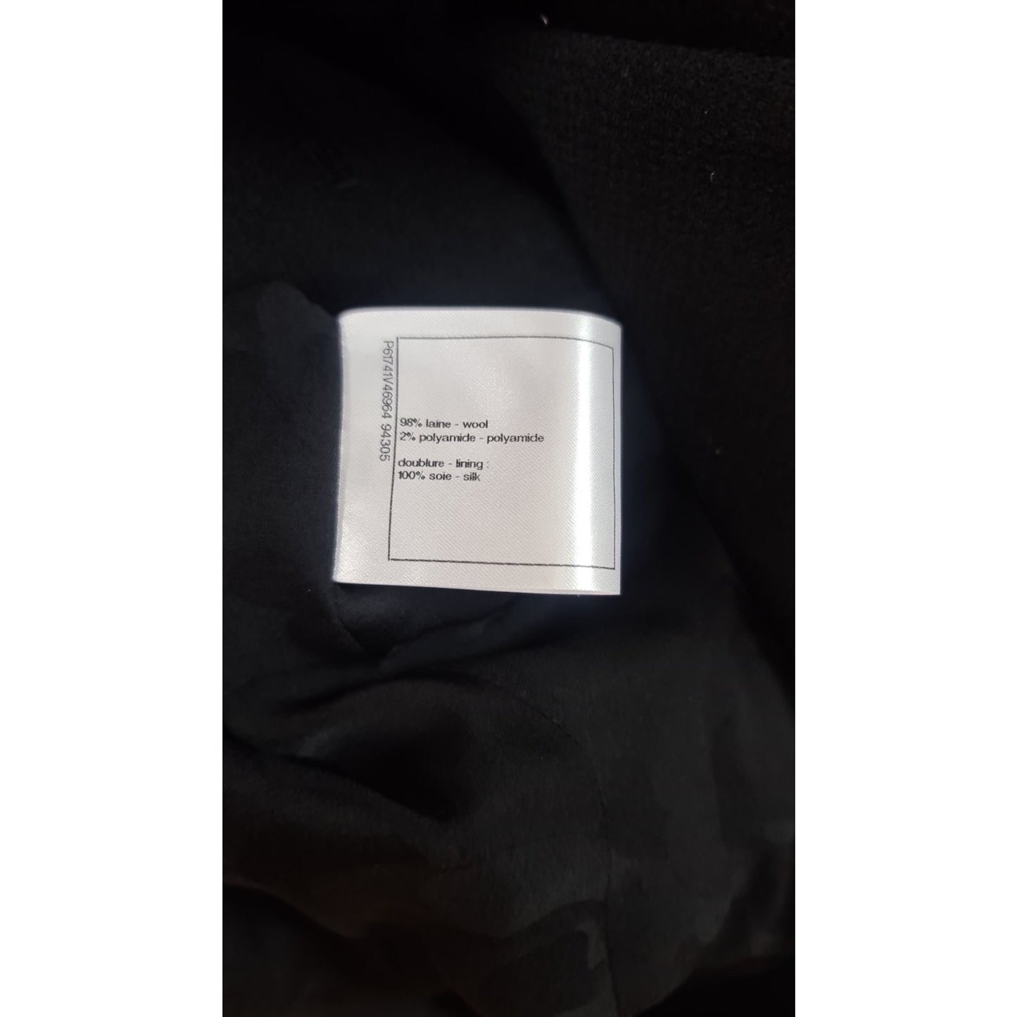 NWOT CHANEL Black Wool 2019 Double Breasted Tweed Jacket Sz.38 Pre-owned