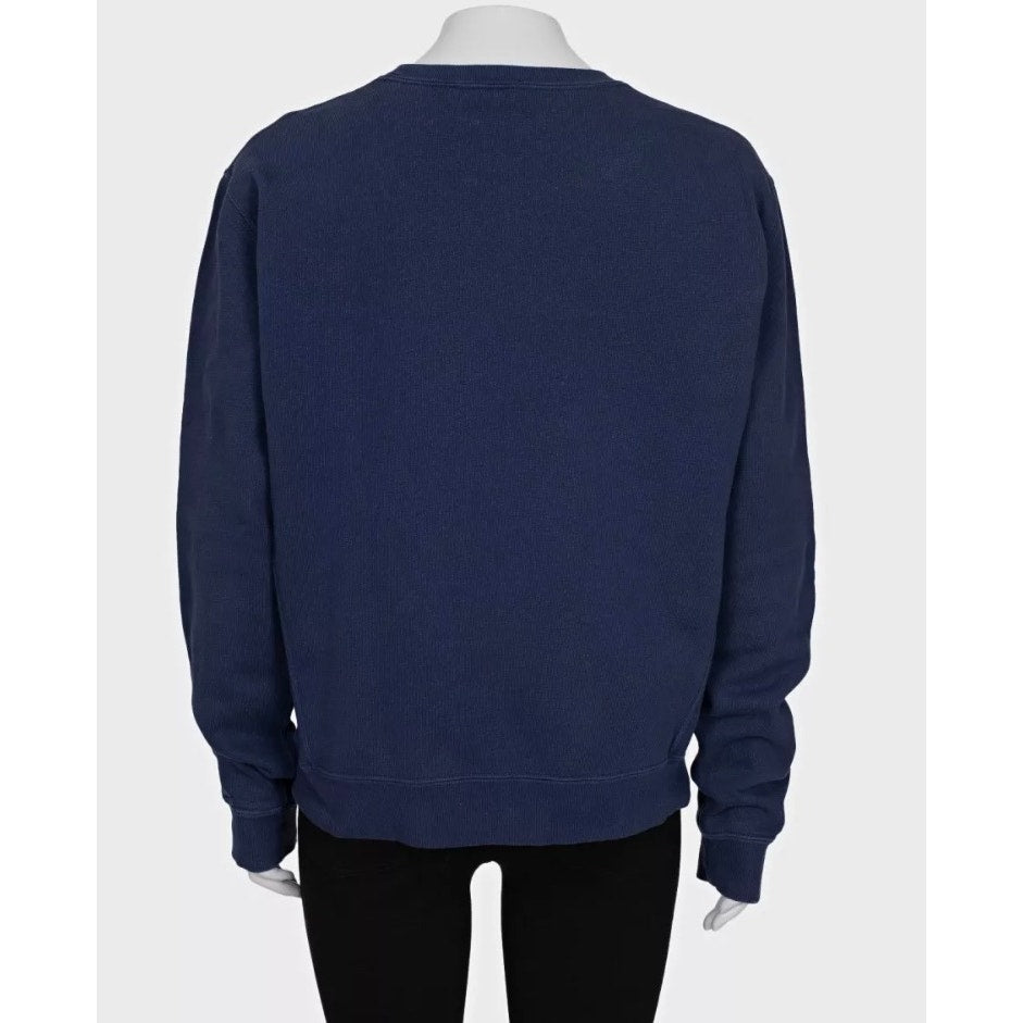 Saint Laurent Blue Logo Cotton Sweatshirt - M pre-owned