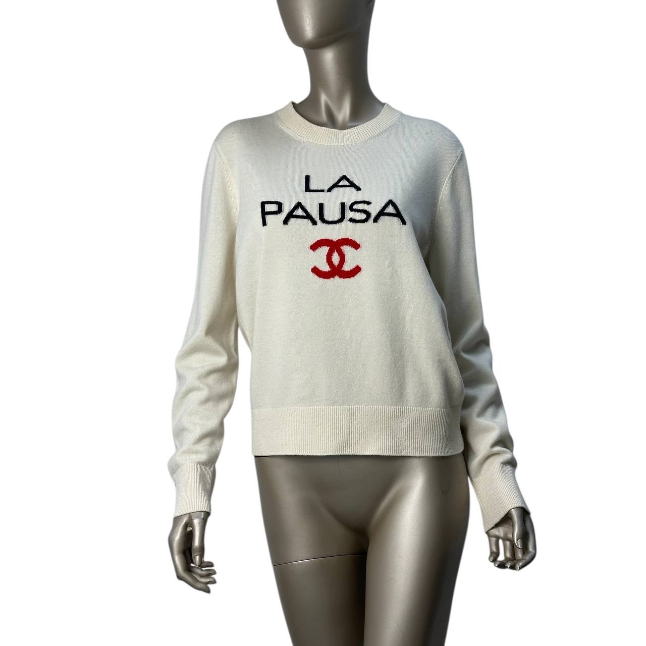 Chanel La Pausa Cashmere Sweater - Size 40 Pre-owned