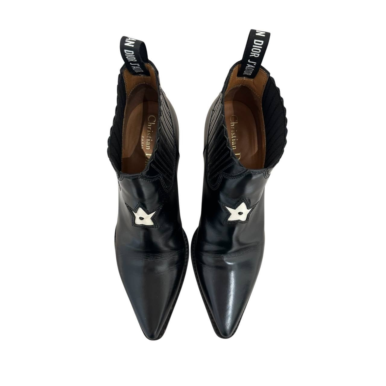 Christian Dior J'Adior L.A. Star Leather Ankle Boots Sz.37.5 Pre-owned