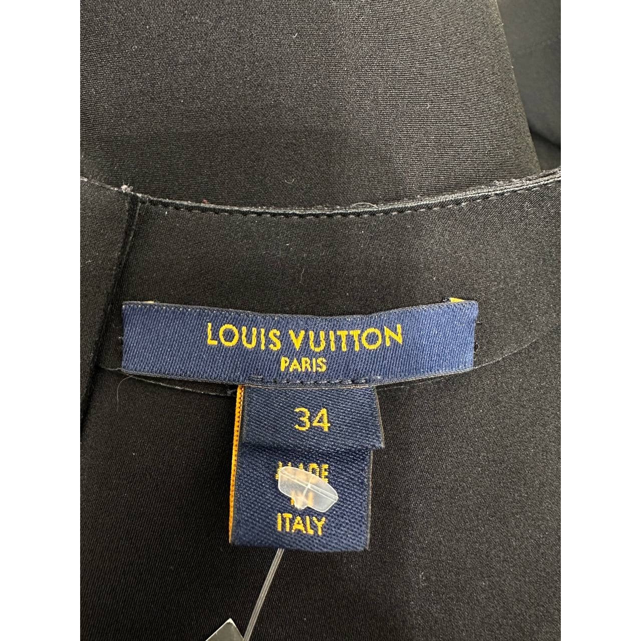 Louis Vuitton Black Monogram Peplum Top Size 34 Pre-owned
