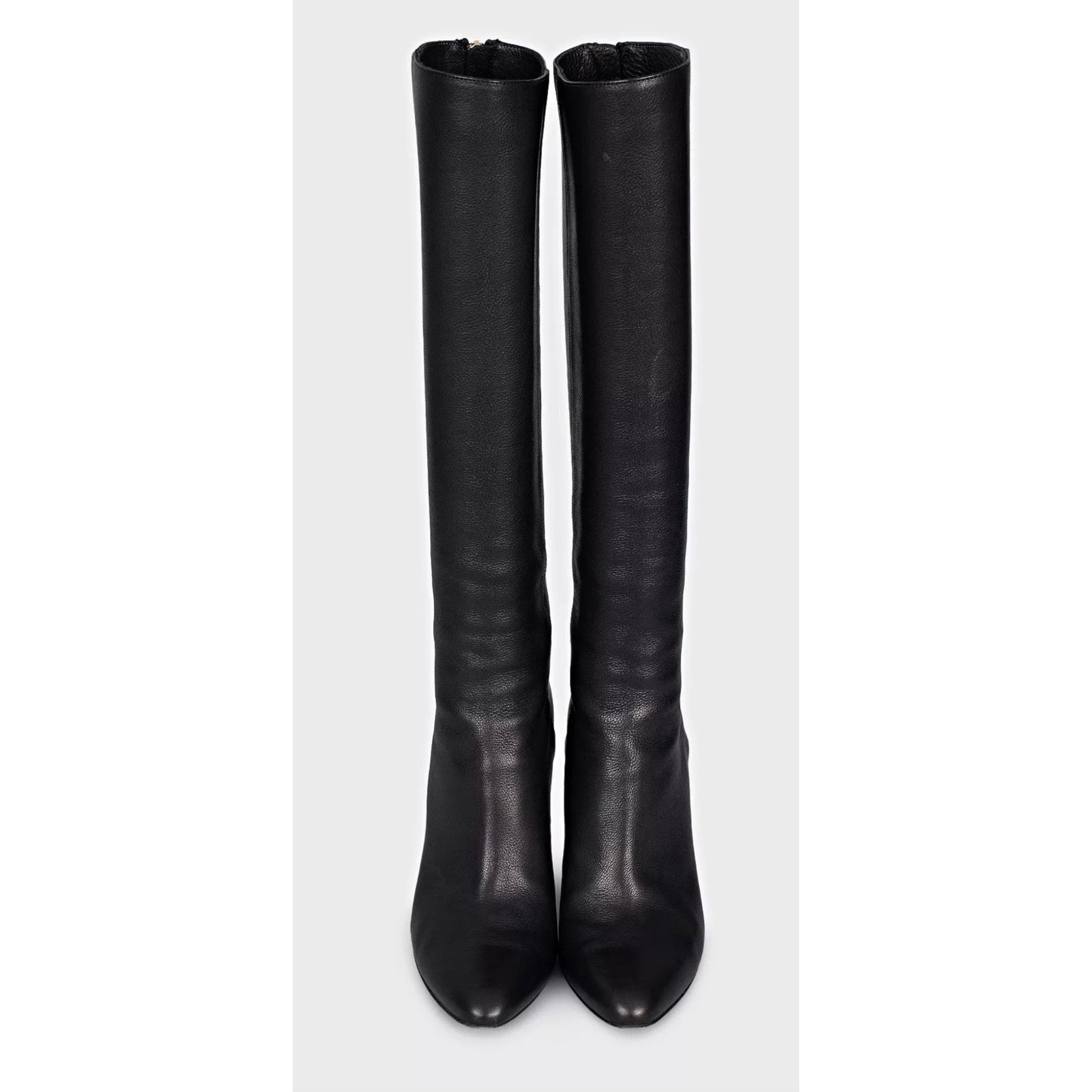 Jimmy Choo Black Leather Stiletto Boots EU 36.5 Pre-owned