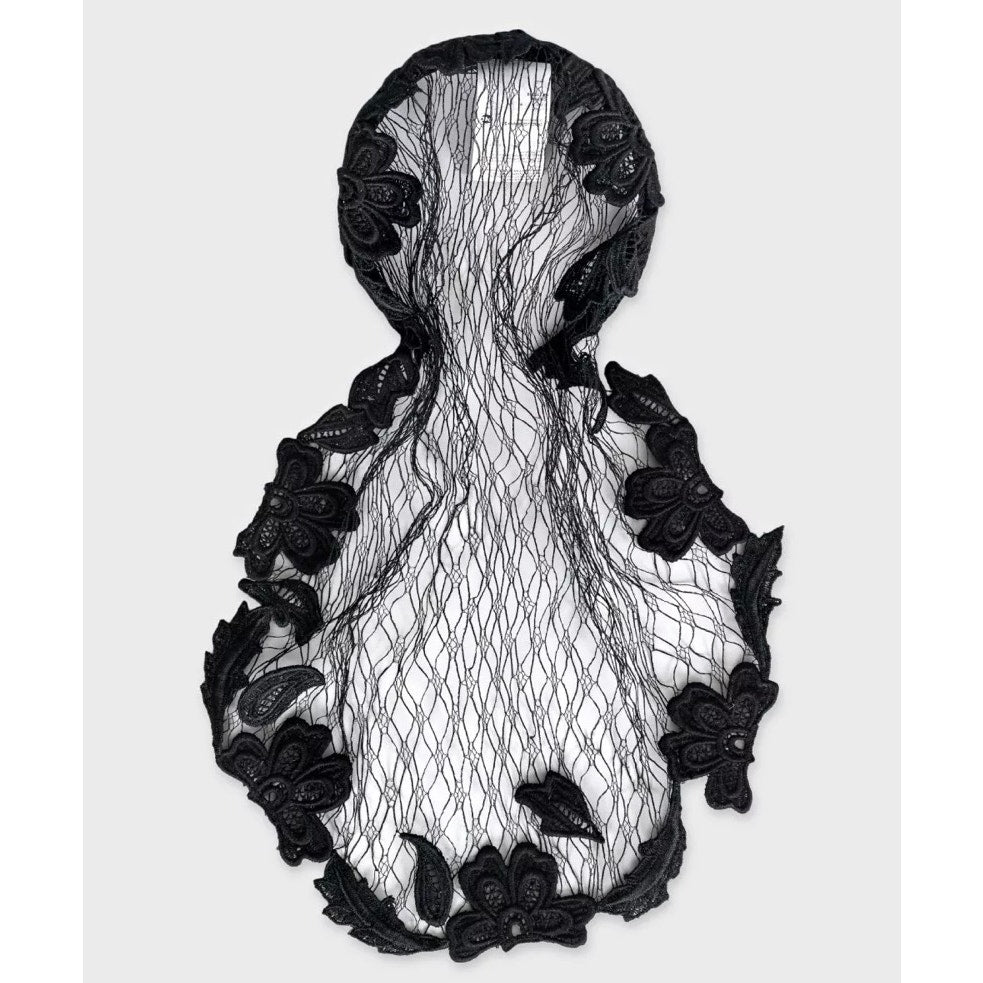 Dolce & Gabbana Black Lace Veil Headband Pre-owned