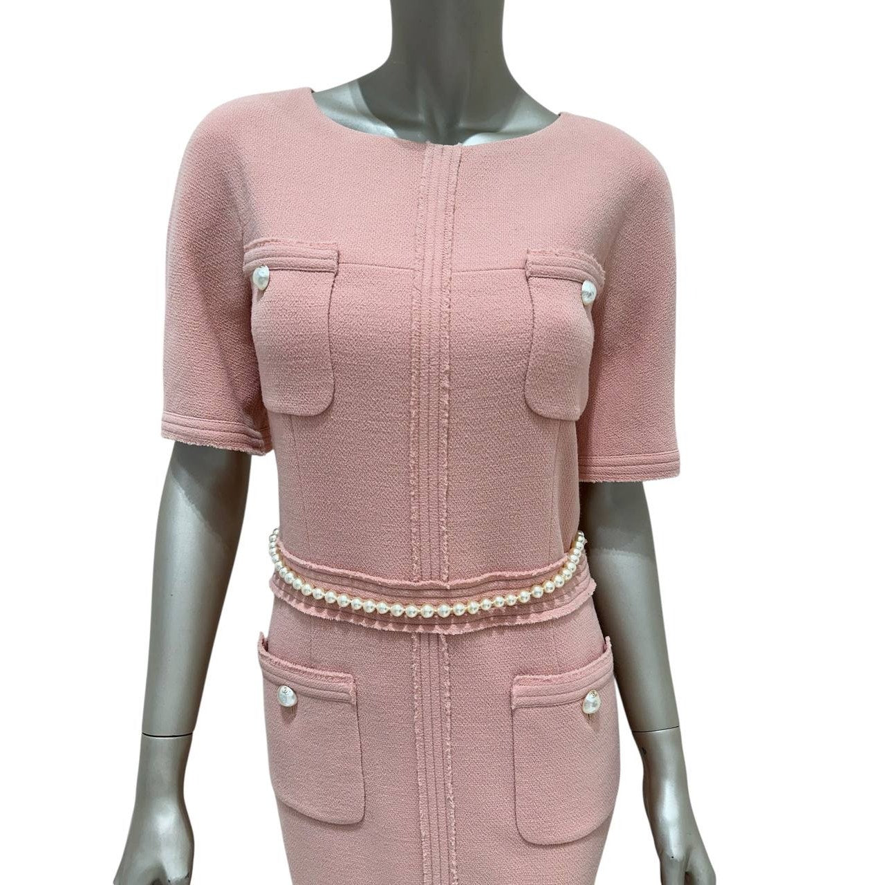 Chanel Pink Wool Dress - Runway 2012 Collection sz.38 pre-owned