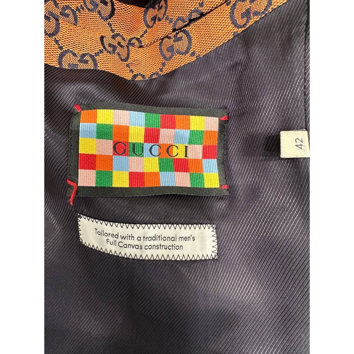 Gucci GG Monogram Canvas Blazer Sz.42 Pre-owned