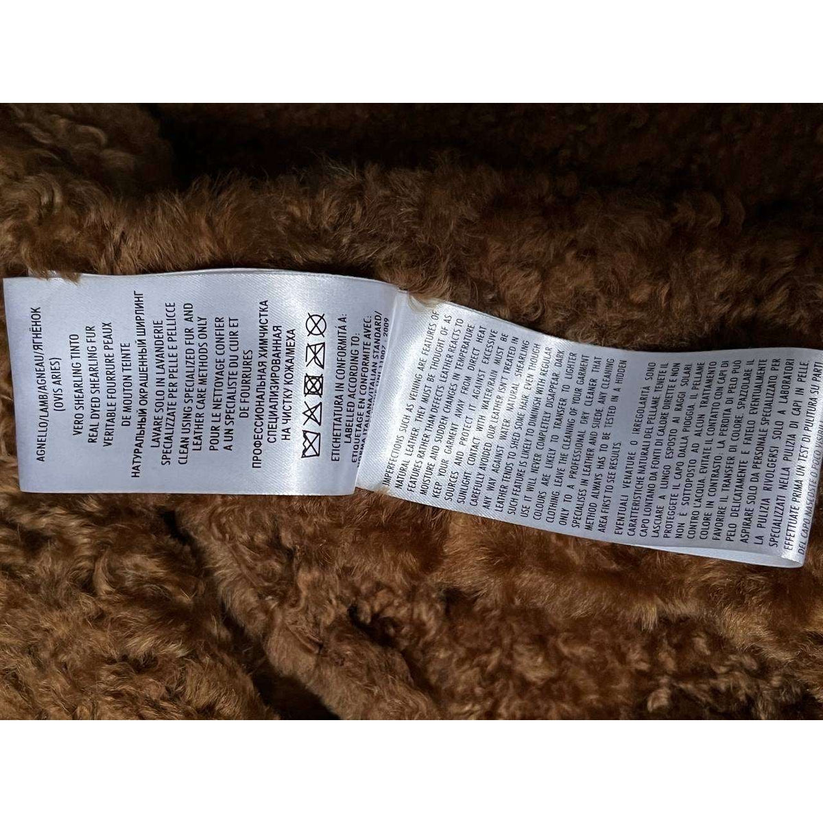NWOT Gucci Brown Suede Shearling Lined Coat IT 42 Pre-owned