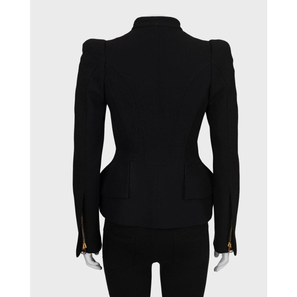 Tom Ford Fitted Accent Shoulder Wool Blend Jacket - XS Pre-owned