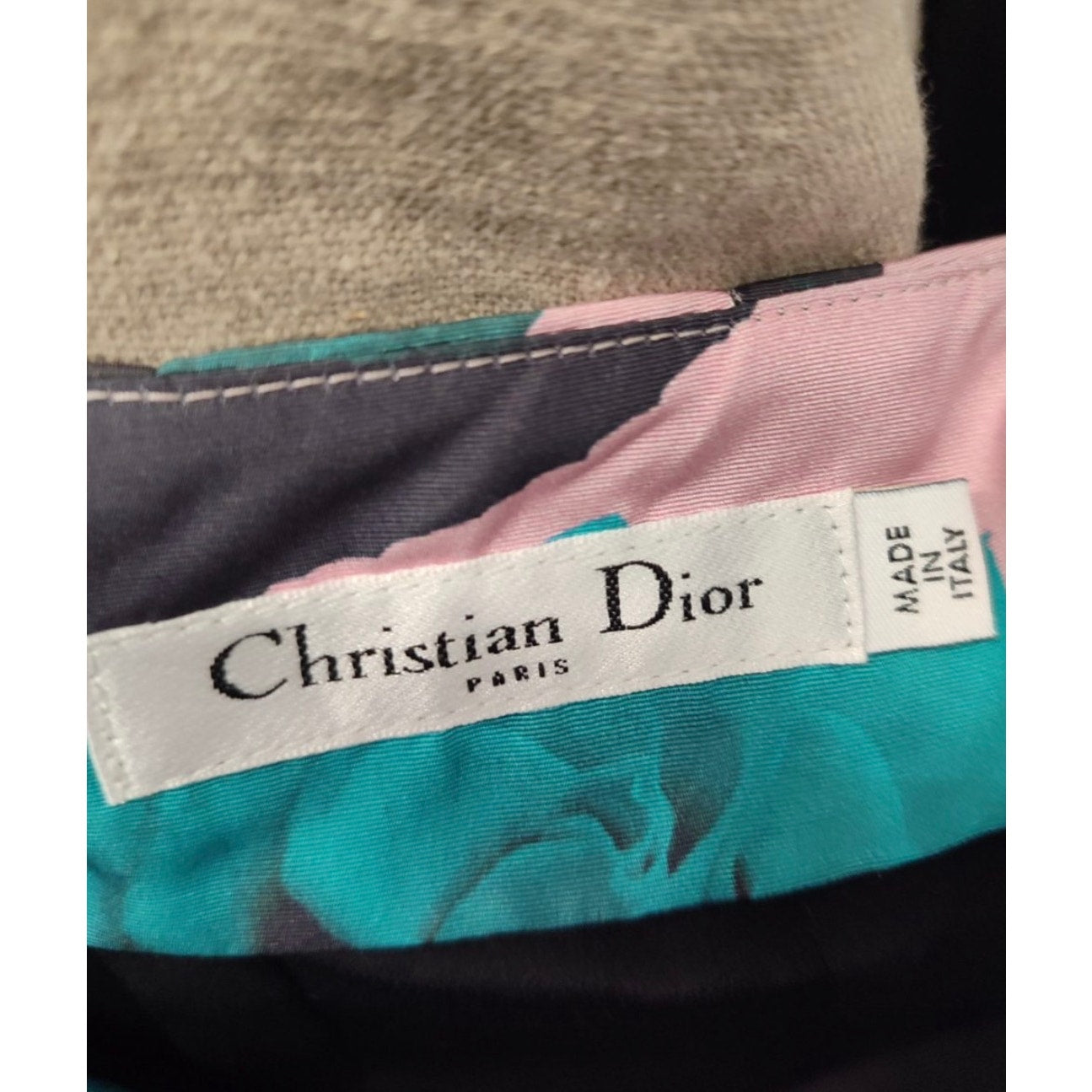 NWOT Christian Dior Silk Floral Print Skirt FR38 M Pre-owned