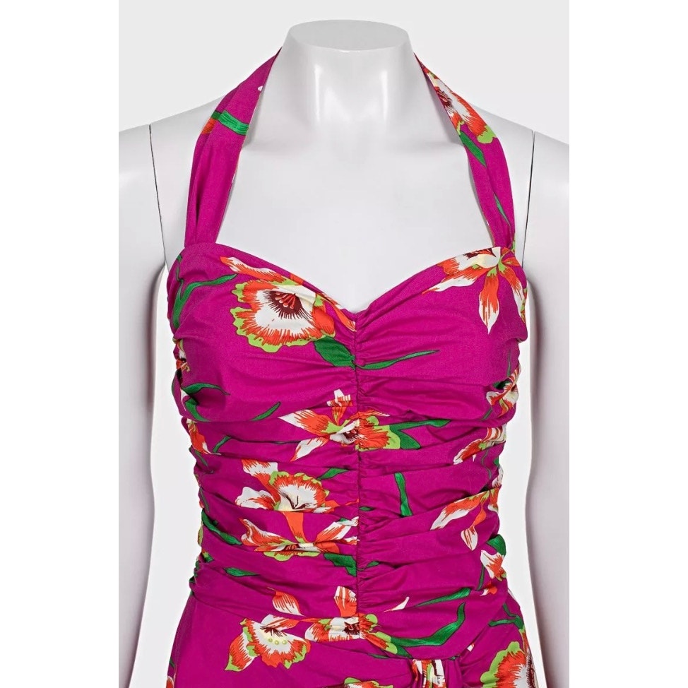 Christian Dior 2011 Pink Printed Cotton Dress - Size 38 Pre-owned