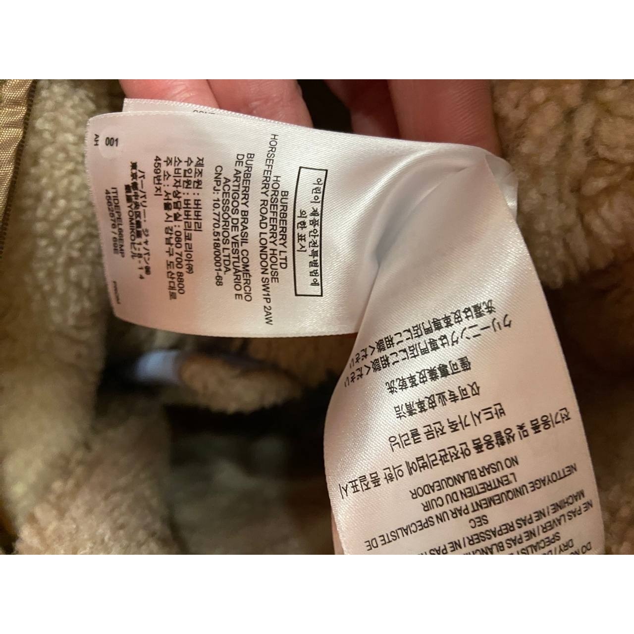 Burberry Blue Sheepskin Leather Coat UK4 XXS Pre-owned