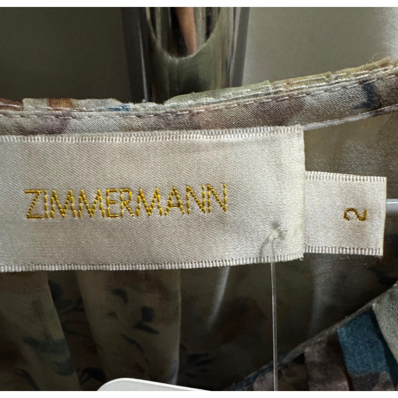 Zimmermann Floral Sheer Pleated DressSz. 2/M pre-owned