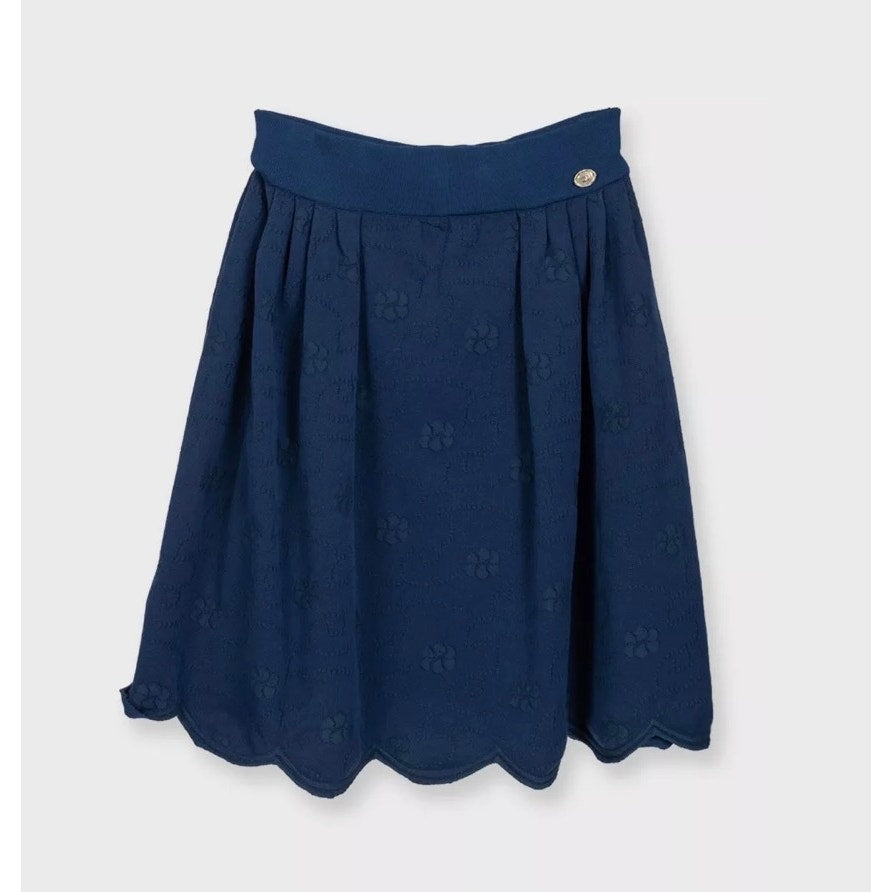 NWOT Chanel Blue Textured Knit Skirt - Elegant & Chic FR 36 Pre-owned