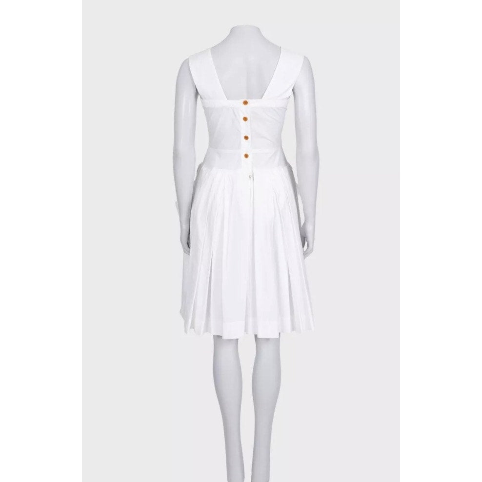 Vivienne Westwood White Vintage Button-Front Dress EU 40 L pre-owned