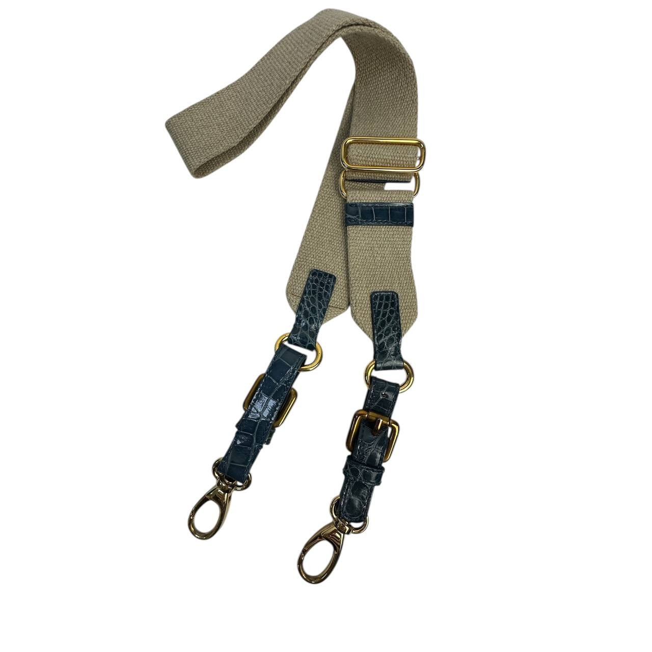 Mauro Volponi Blue Crocodile Leather Top-Handle Bag Pre-owned