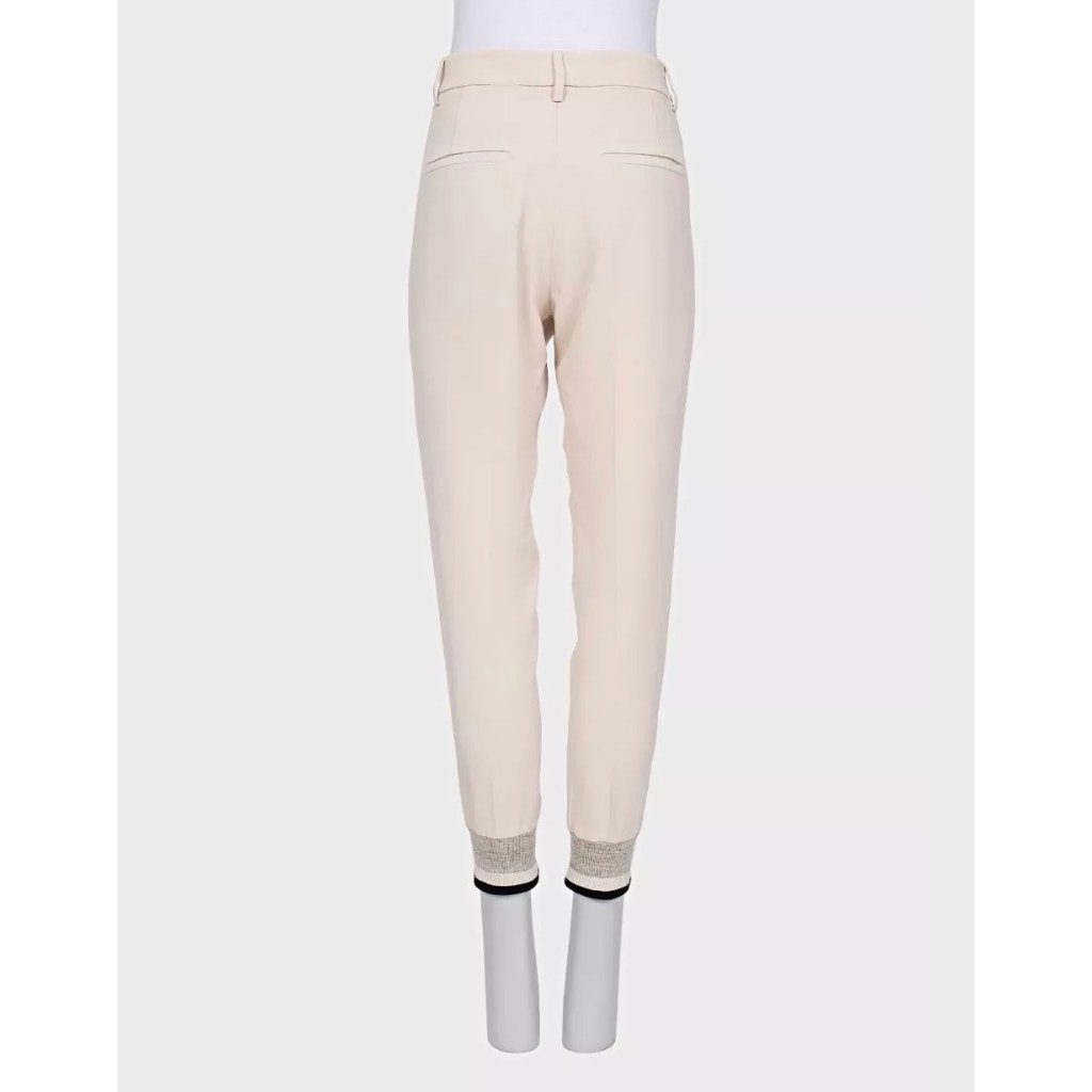 Brunello Cucinelli White Tapered Trousers - Size 42\M Pre-owned