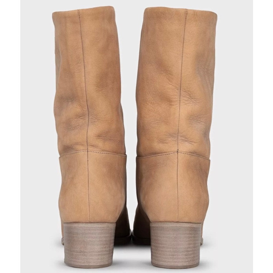 Chanel Brown Leather Heeled Ankle Boots - Size 38.5 Pre-owned