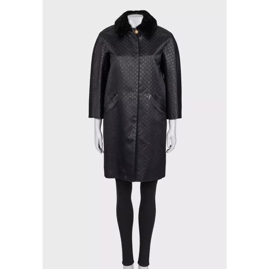 Louis Vuitton Black Silk Coat FR 36 / S Pre-owned