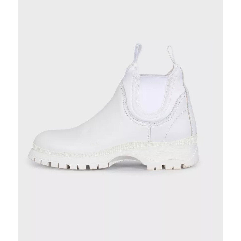 Prada White Leather & Textile Boots - EU 39 Pre-owned