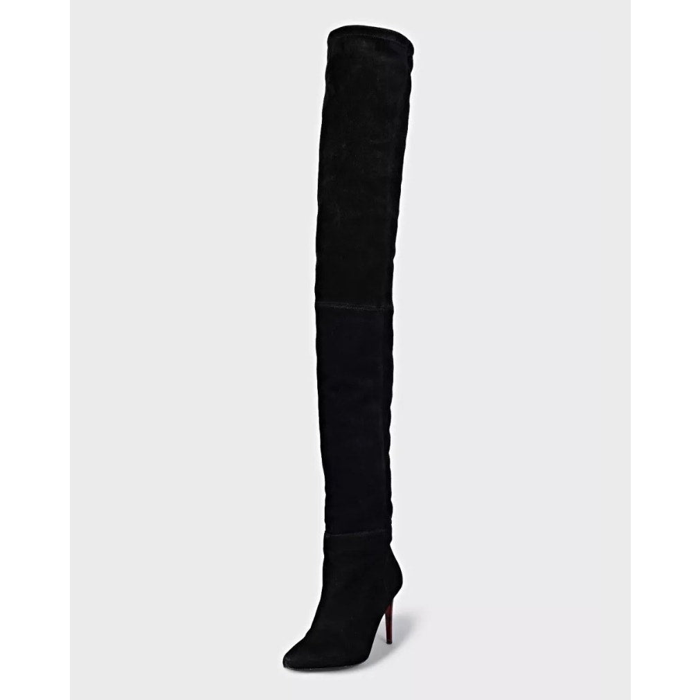 Balmain x H&M Black Suede Over-the-Knee Boots - Size 39 Pre-owned