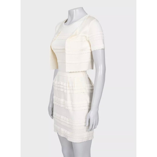 Christian Dior White Dress & Jacket Set - Size S Pre-owned