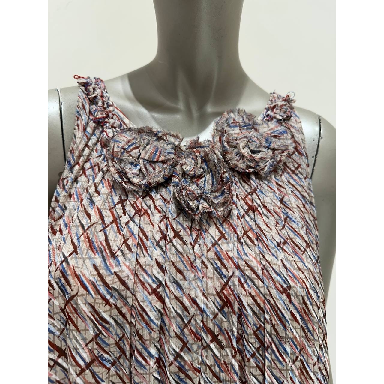 Chanel 2010 Silk Art Print Maxi Dress Sz.36 Pre-owned