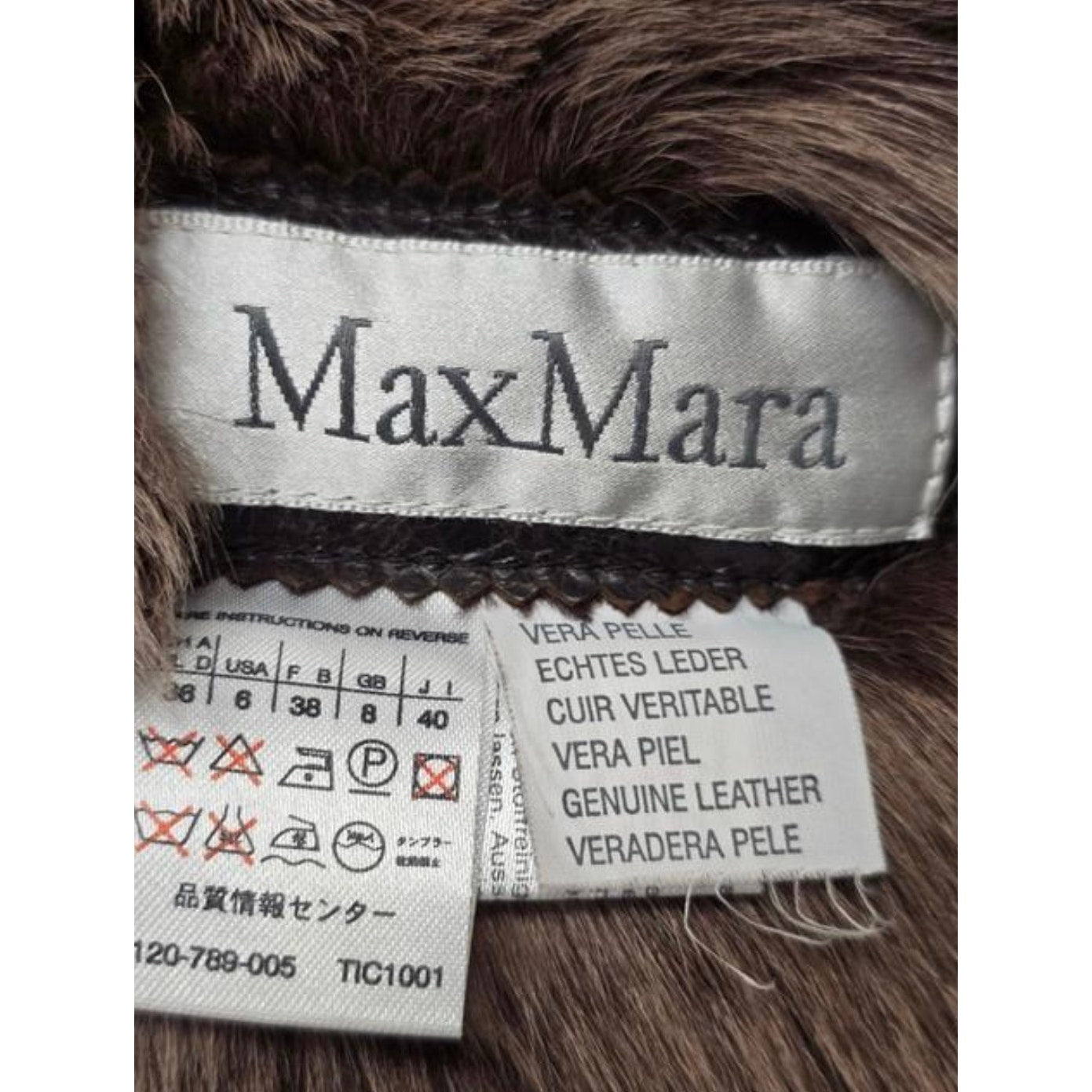 Max Mara Brown Shearling Sheepskin Coat - S Pre-owned
