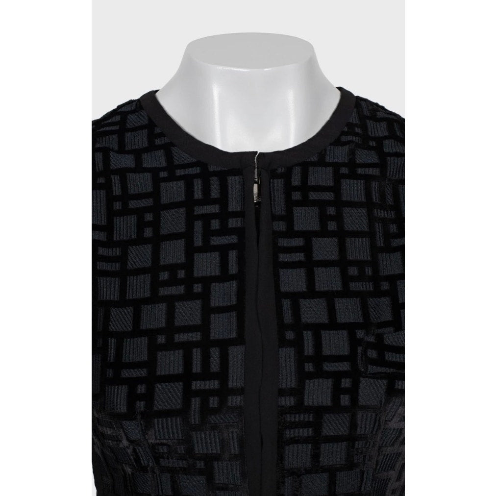 NWOT Stunning Dolce & Gabbana Black Silk Fitted Jacket Sz.40 Pre-owned