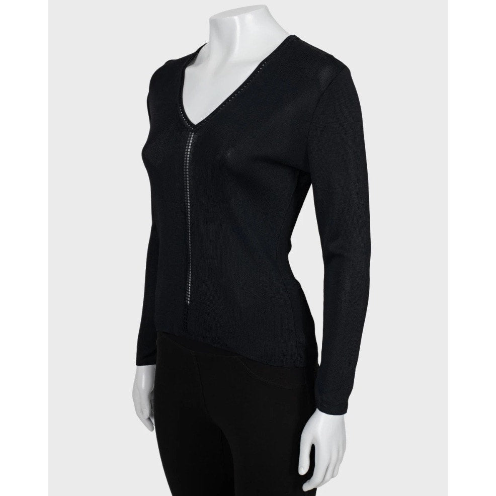 Paco Rabanne Black Viscose Knit Pullover - Sz. 38/ M Pre-owned