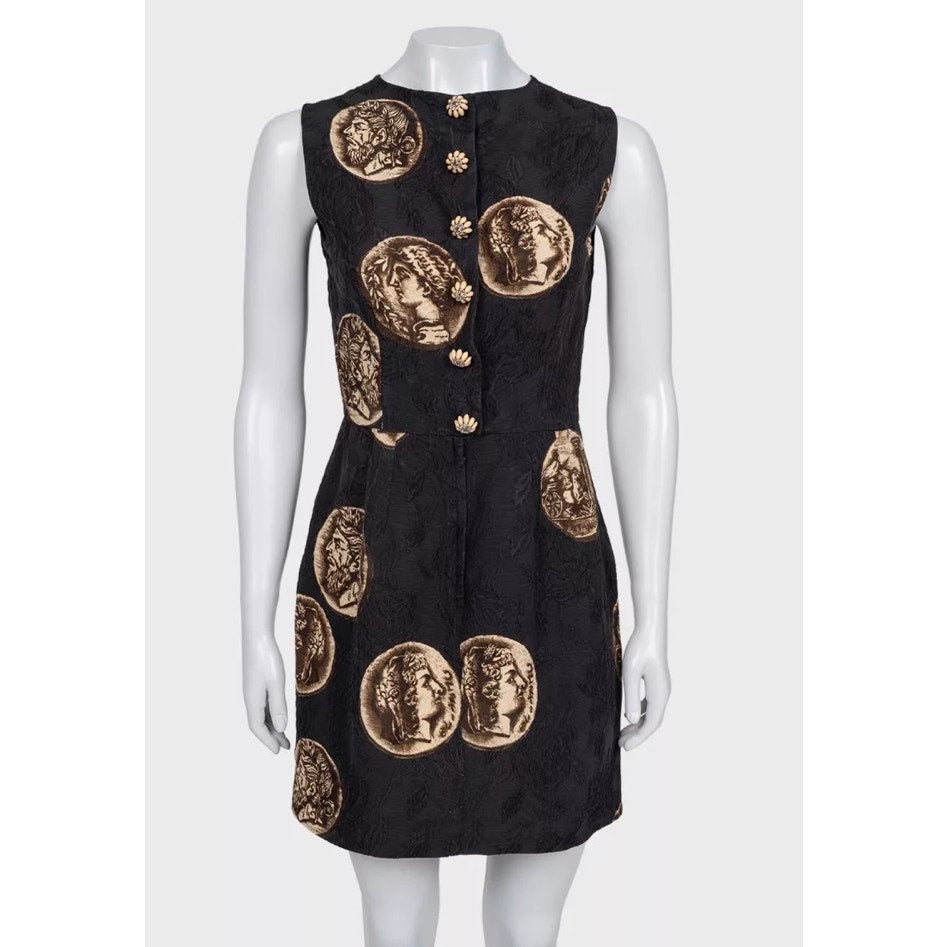 Dolce & Gabbana SS14 Black Fitted Dress Sz.42/M pre-owned
