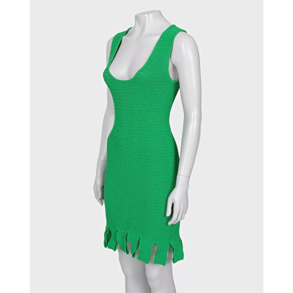 Bottega Veneta Green Knitted Dress XS Pre-owned