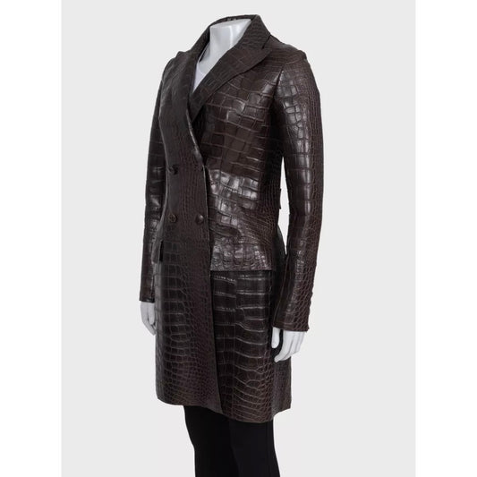 Valentino Leather &  Coat - IT 38 Pre-owned