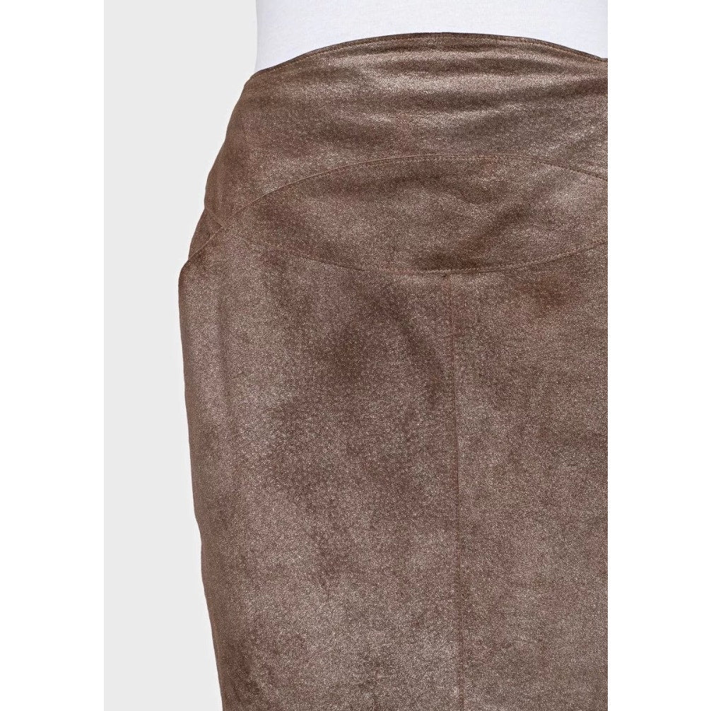 Chanel Brown Suede Pencil Skirt - EU38 / US M Pre-owned