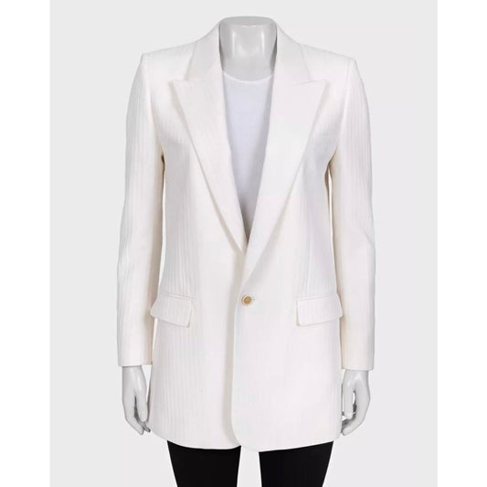 NWOT Saint Laurent White Blazer  Sz.38 Pre-owned