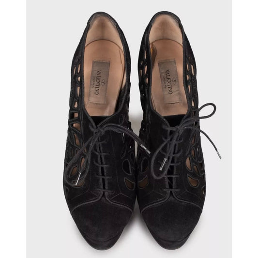Valentino Black Suede Ankle Boots - EU 39 Pre-owned