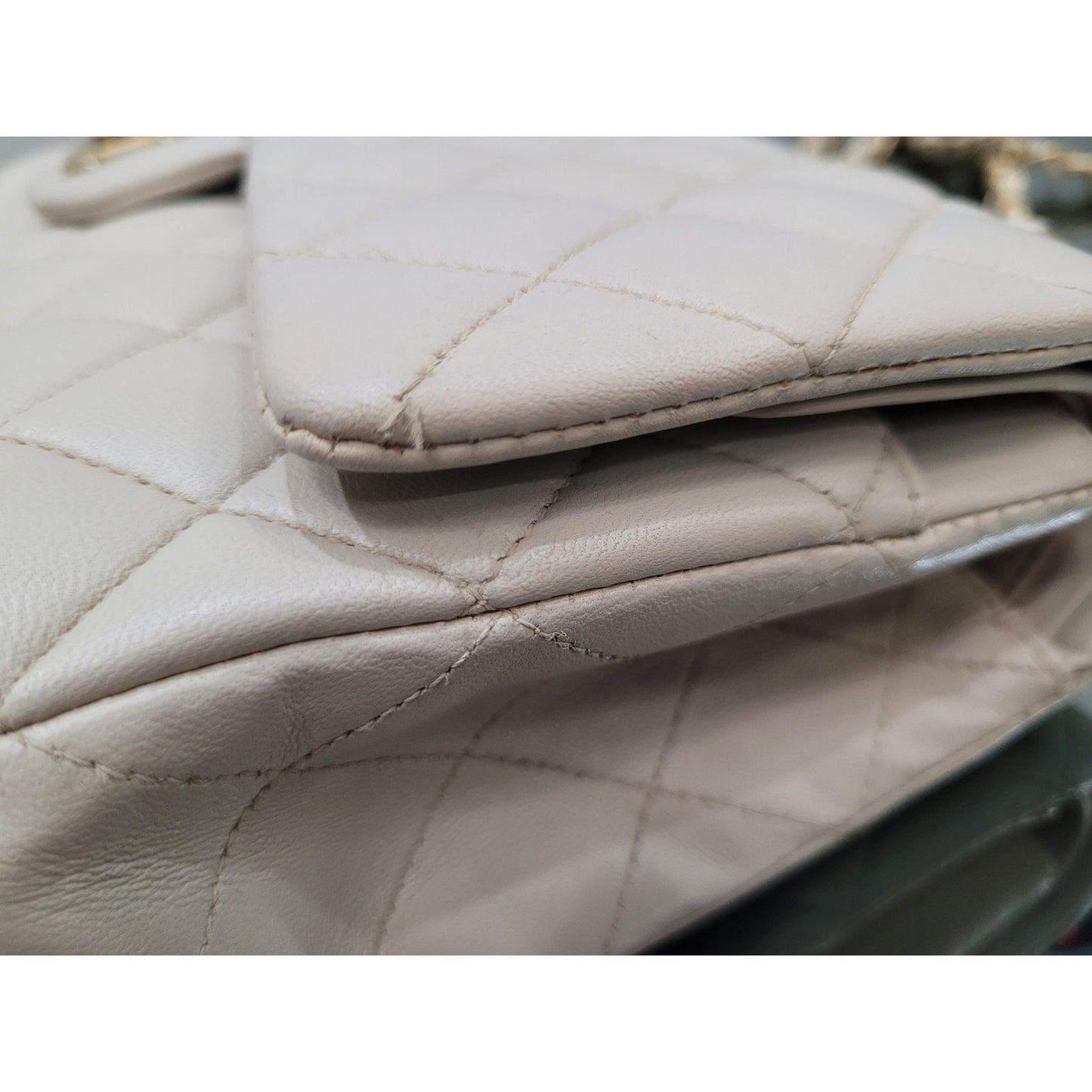 Chanel Medium Ivory Double Flap Bag Pre-owned