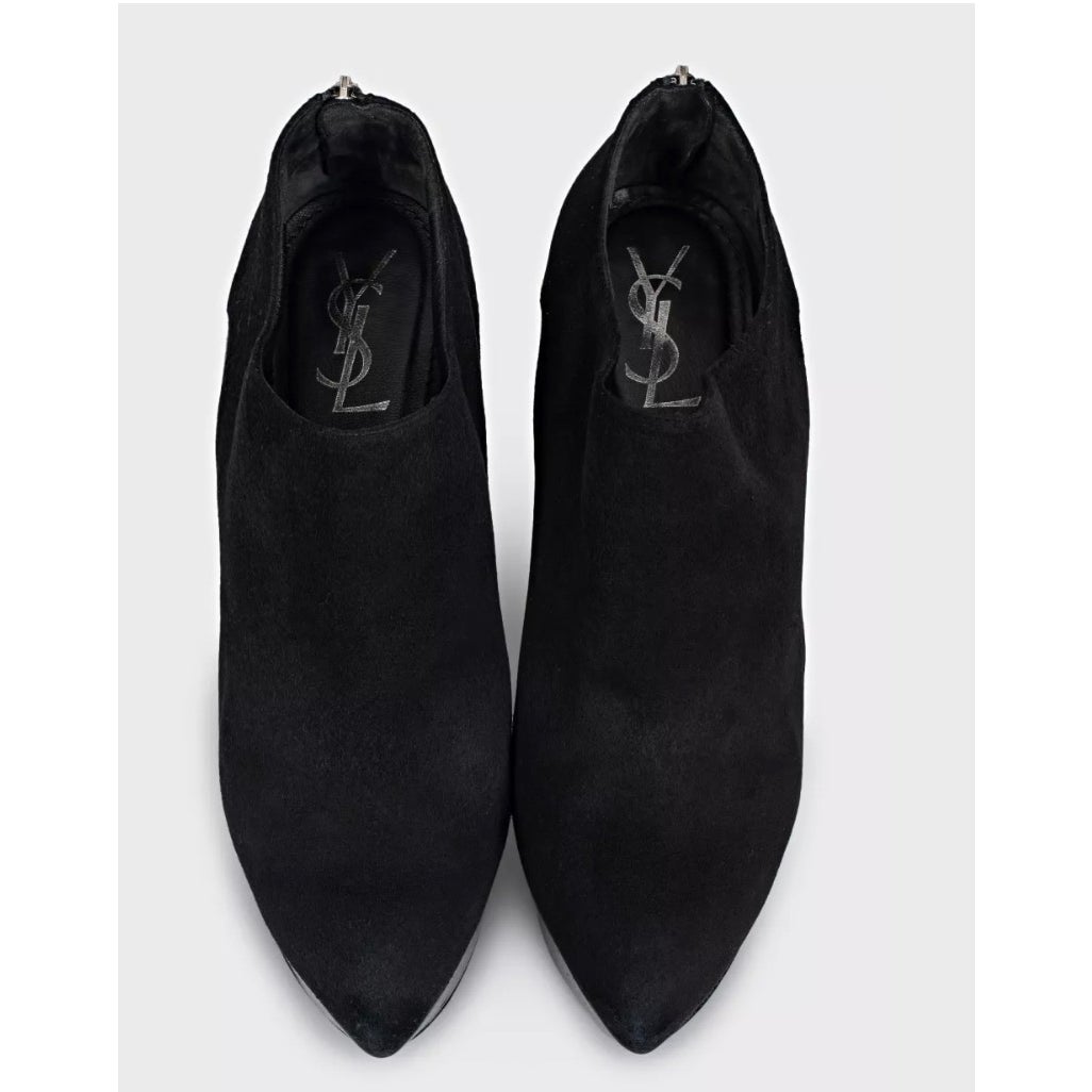 Saint Laurent Black Suede Ankle Boots - EU 40 pre-owned
