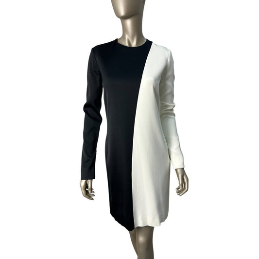 Celine Refined Black White Mini Dress Sz.40 Pre-owned