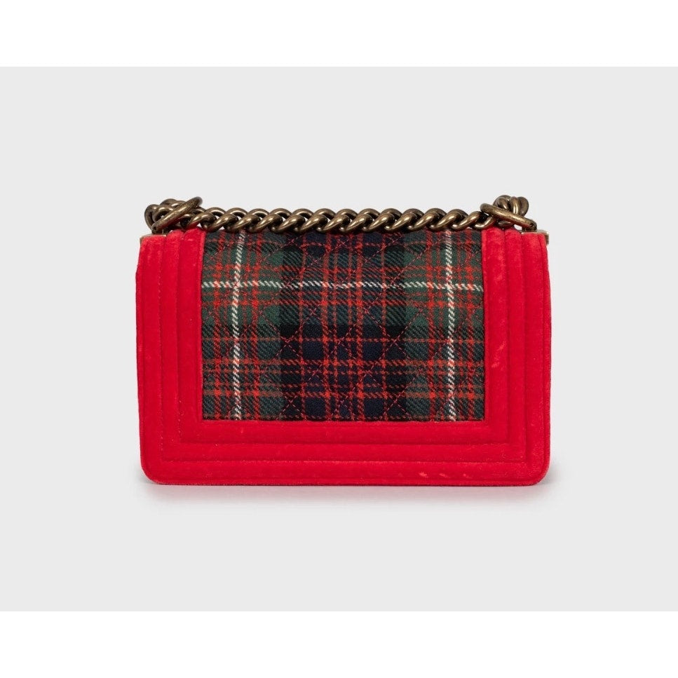 Chanel Paris-Edinburgh Small Tartan Boy Bag Pre-owned