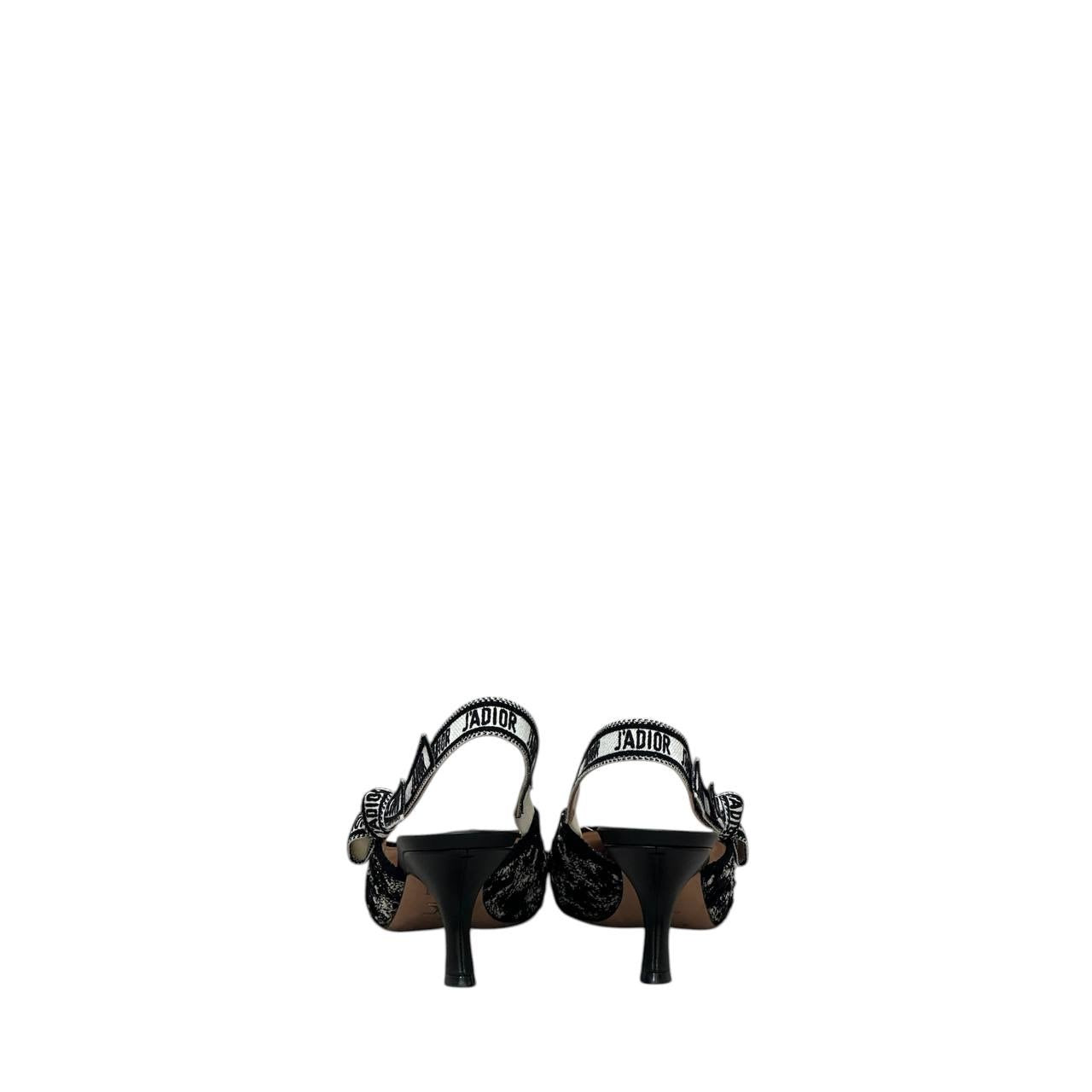 Dior J’Adior Houndstooth Slingback Pumps EU 39.5 Pre-owned
